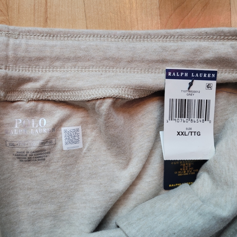 Polo Ralph Lauren Men's XXL Grey/Tan Double Knit Jogger Pants NWT - Picture 5 of 13